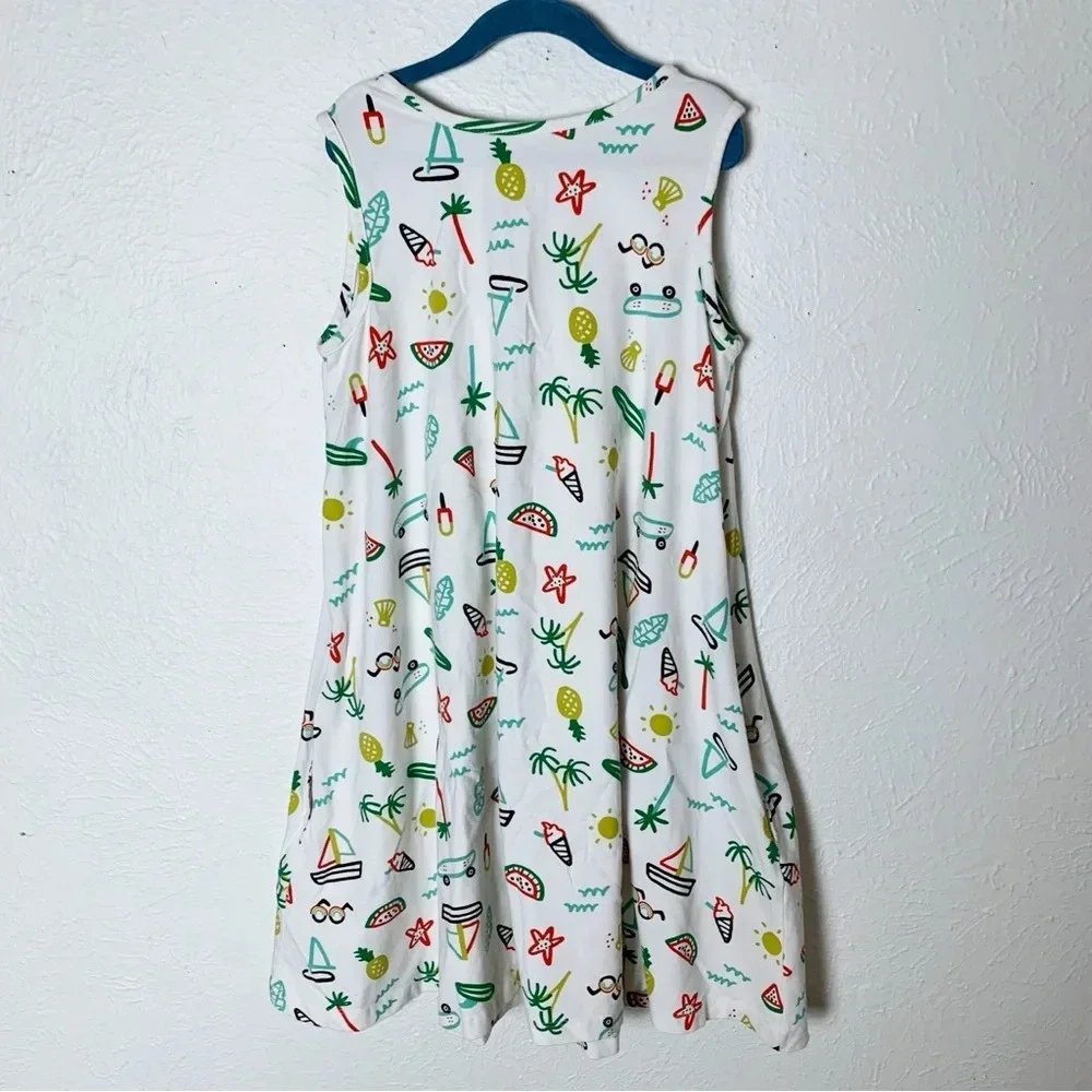 Hanna Andersson Beachy Summer Swing Dress Sleeveless Sz 140/10